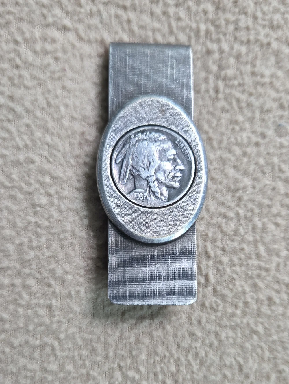 Classic Silver Money Clip with Buffalo Nickel Imbedded 1 Of 100 Limkted